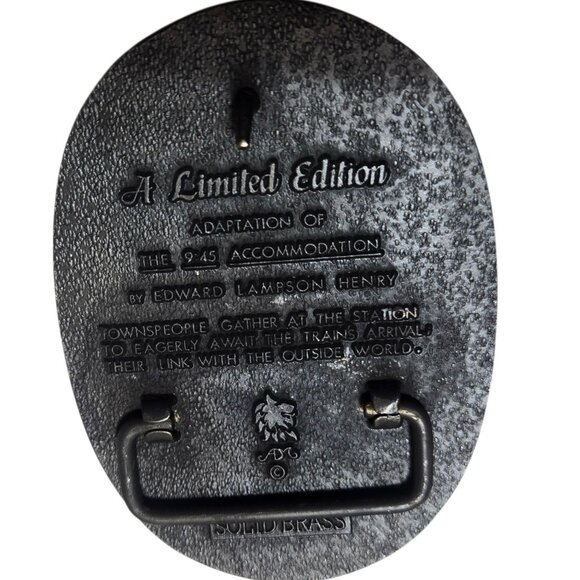 9:45 Accommodation Belt Buckle Edward Lamson Henry American West Train Station - Picture 10 of 16